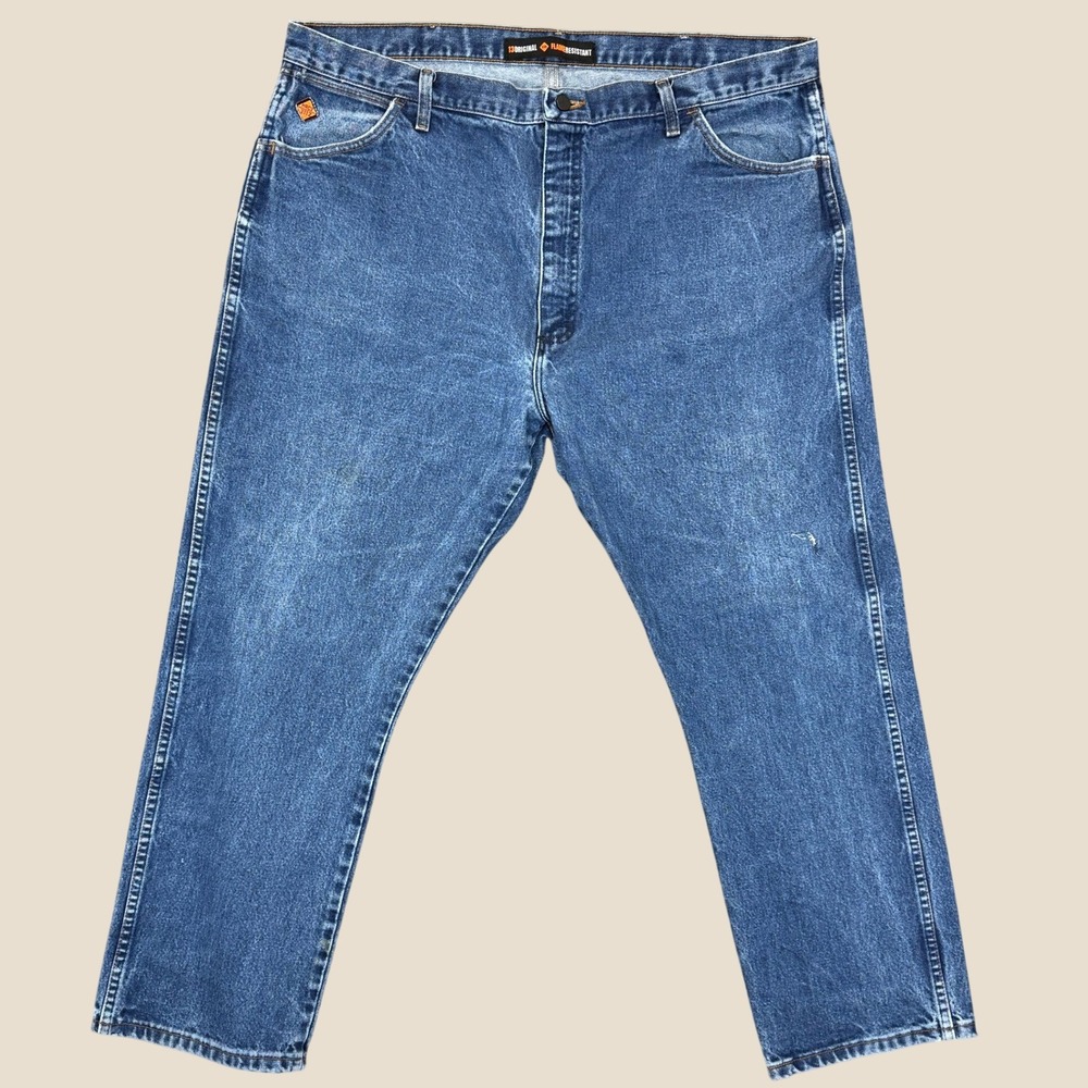 Wrangler FR13MWZ Jeans Men 42X30 Blue Flame Resistant HRC2 Straight Cut Workwear